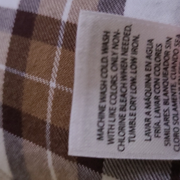3/$20 George Brown Plaid Button-Up Dress Shirt - Picture 7 of 7
